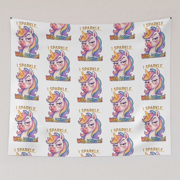 Item preview, Sarcastic unicorn, fantasy fun designed and sold by LoneAngel.