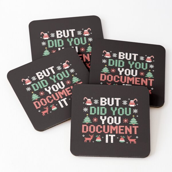 Item preview, But Did You Document It – Office Humor Ugly Christmas Sweater designed and sold by Redgiant87x.