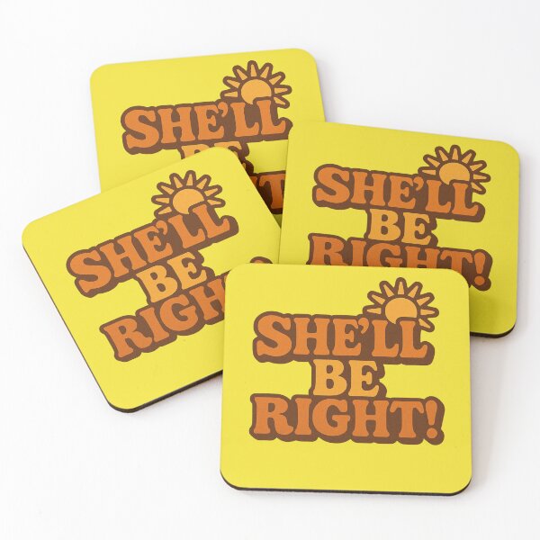 Item preview, She’ll Be Right – Retro Aussie Saying Typography designed and sold by TroyTheTerrific.