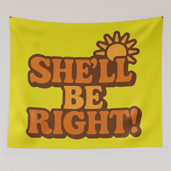 Item preview, She’ll Be Right – Retro Aussie Saying Typography designed and sold by TroyTheTerrific.