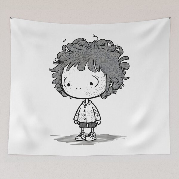 Item preview, A CARICATURE OF A LITTLE GIRL designed and sold by infinitearte.