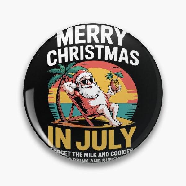 Item preview, Merry Christmas In July Santa Beach Cocktail Summer Xmas  designed and sold by InspiredFoul.