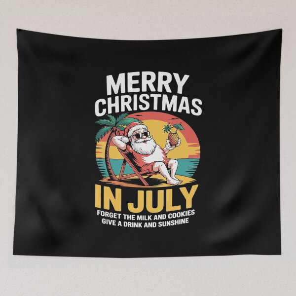 Item preview, Merry Christmas In July Santa Beach Cocktail Summer Xmas  designed and sold by InspiredFoul.