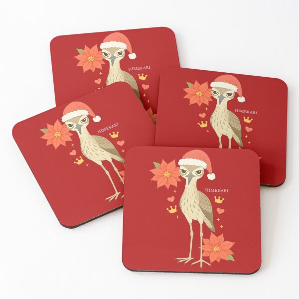 Item preview, Australian Stone-Curlew Christmas - Solid Red designed and sold by HIMEKARI.