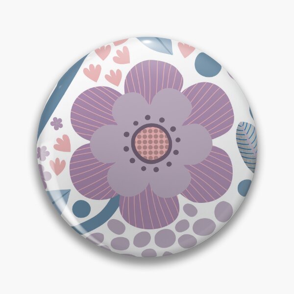 Item preview, Summer Flower Garden - pretty floral pattern, lavender on white - by Cecca Designs designed and sold by Cecca-Designs.