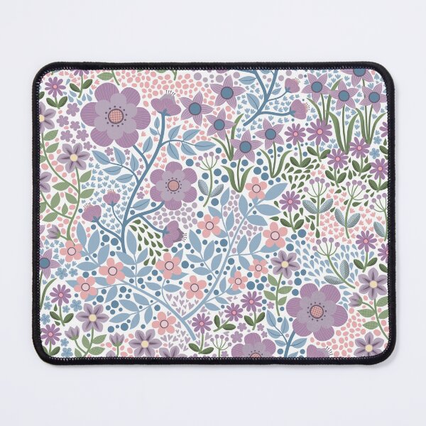 Item preview, Summer Flower Garden - pretty floral pattern, lavender on white - by Cecca Designs designed and sold by Cecca-Designs.