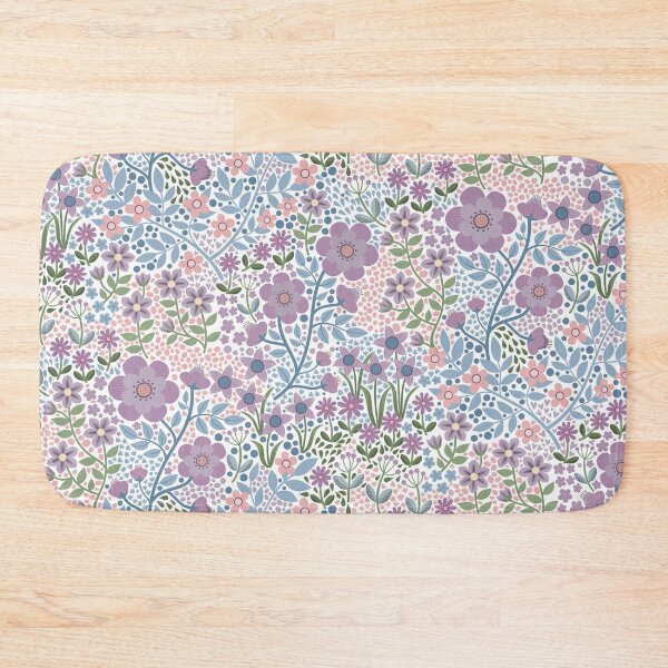 Item preview, Summer Flower Garden - pretty floral pattern, lavender on white - by Cecca Designs designed and sold by Cecca-Designs.
