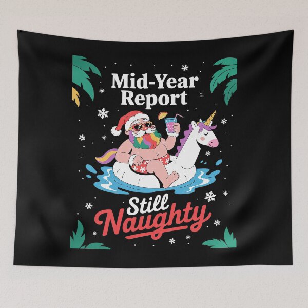 Item preview, Mid Year Report Still Naughty Funny Christmas In July Santa  designed and sold by InspiredFoul.