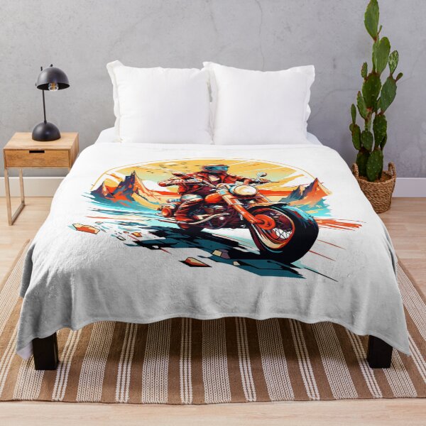 Item preview, Epic Motorcycle Rider Sunset Journey – Retro Adventure Biker Artwork designed and sold by DesignArtist.ia.