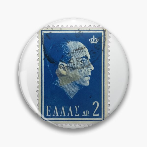 Item preview, Greek Blue Vintage Postage Stamp designed and sold by red-amber65.