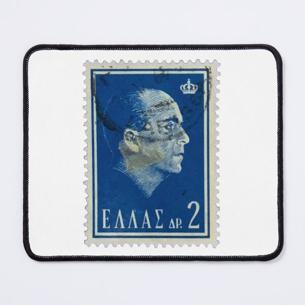 Item preview, Greek Blue Vintage Postage Stamp designed and sold by red-amber65.
