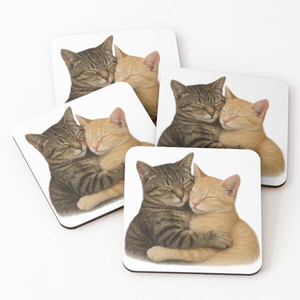 Item preview, Tender Hugging Kittens – Heartwarming Realistic Cats designed and sold by BloomOfDesign.