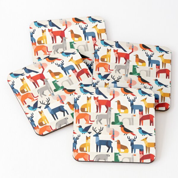 Item preview,  Geometric Woodland Animals Seamless Pattern designed and sold by dreephic22.