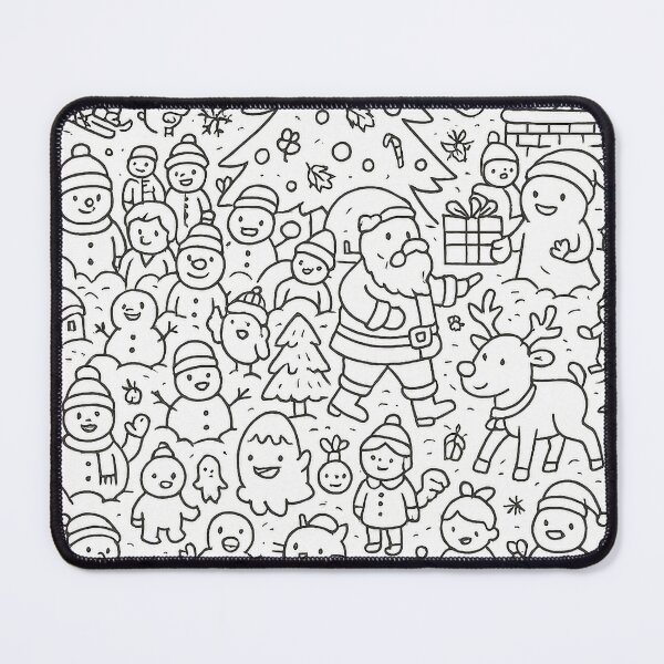 Item preview, Cute Christmas Doodle Collage – Festive Winter Coloring Illustration designed and sold by Still Breathing Studio.