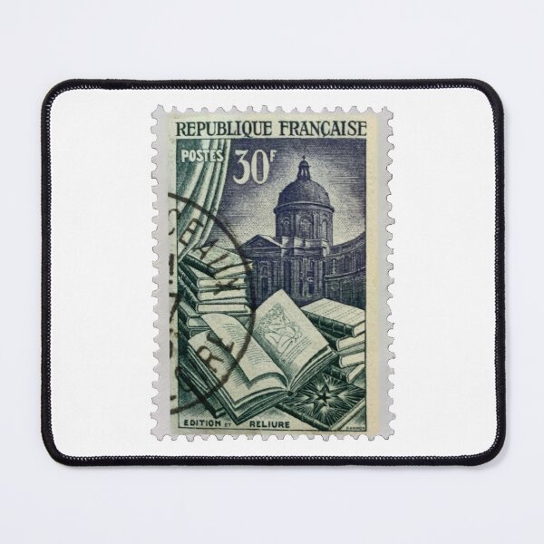 Item preview, Vintage France Book Library Postage Stamp designed and sold by red-amber65.