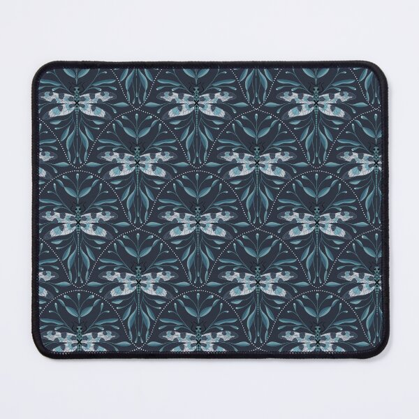 Item preview, Dragonfly on leaf, dark blue designed and sold by Karima Deiss.