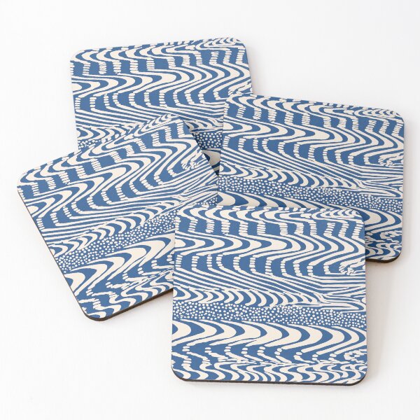 Item preview, Indigo Drift - Modern Tribal Wave Pattern designed and sold by trajeado14.
