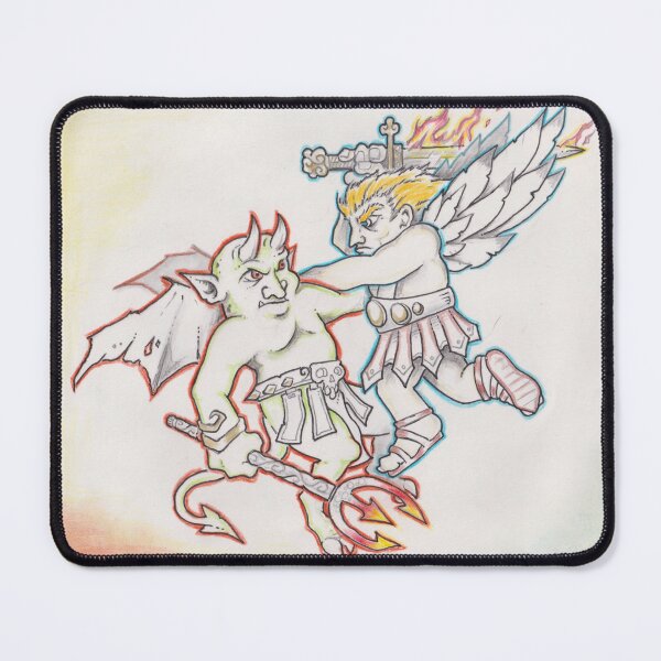 Item preview, Angel and Demon, locked in eternal battle designed and sold by MikeNewbanks.