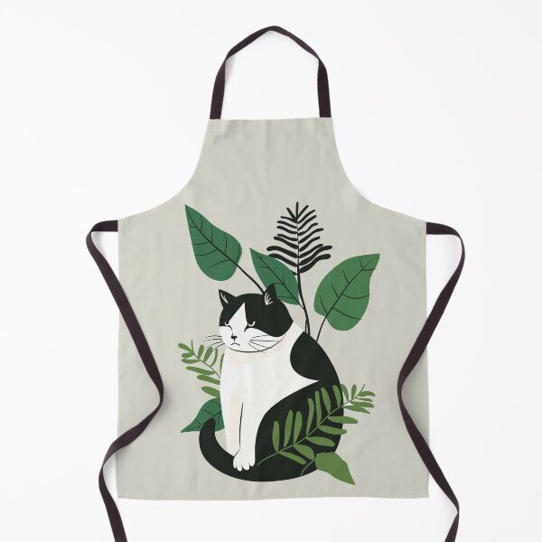 Item preview, Tuxedo Cat And Plants designed and sold by xiao xuans.