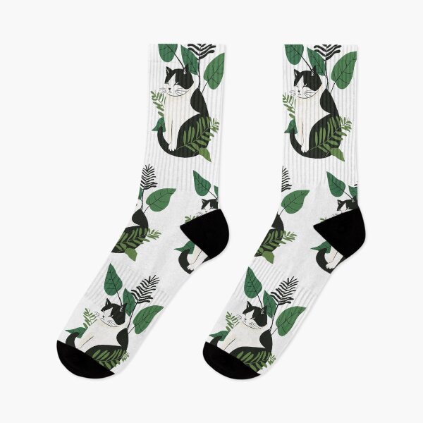 Item preview, Tuxedo Cat And Plants designed and sold by xiao xuans.