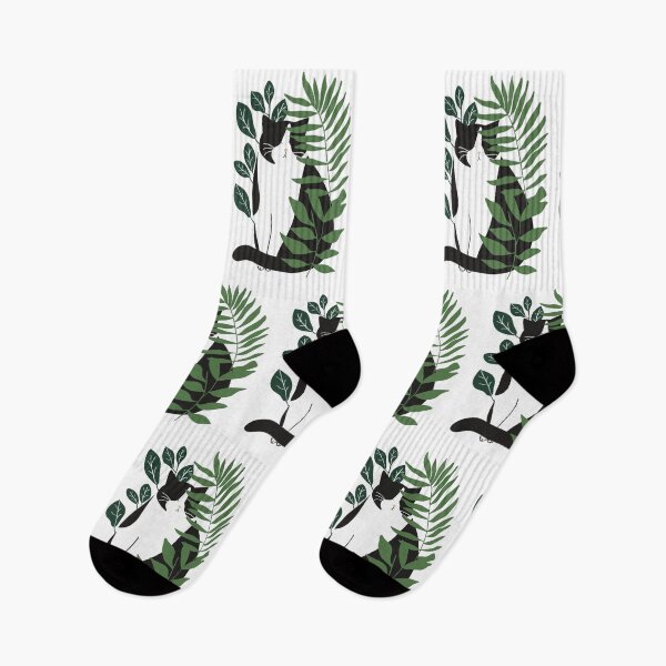 Item preview, Tuxedo Cat And Plants designed and sold by xiao xuans.