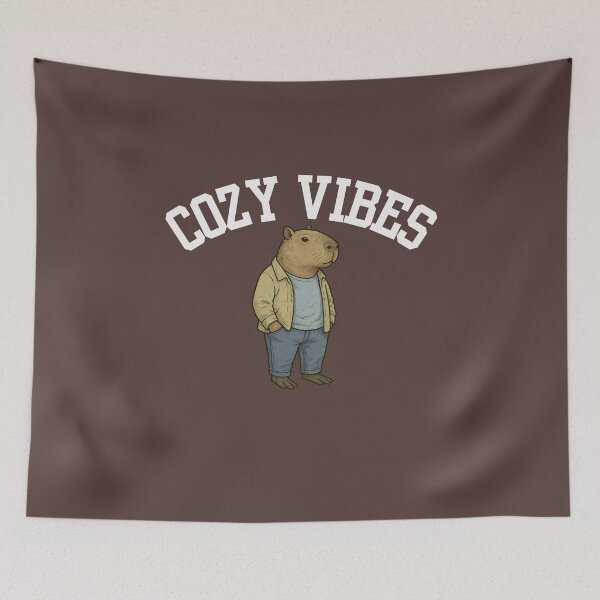 Item preview, Capybara with Cozy Vibes designed and sold by Aesthetic Atlas.