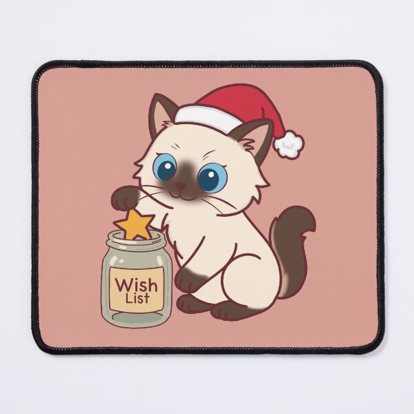 Item preview, Kawaii Christmas Cat with Wish List Jar designed and sold by BGMeYou.