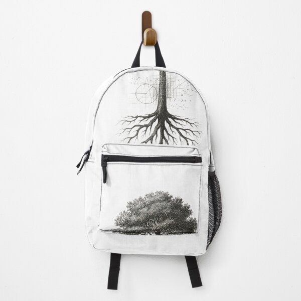 Item preview, Tree of Knowledge – Double-Exposure Tree & Roots with Math/Science Diagrams (Monochrome) designed and sold by shinelikevenus.