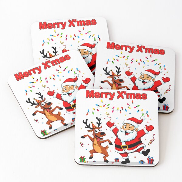 Item preview, Dancing Santa & Reindeer – Festive Christmas Party Design designed and sold by meesub.