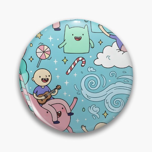 Item preview, Whimsical Fantasy Cartoon Pattern – Cute Characters, Candy, Clouds & Music Design designed and sold by Gbboii.