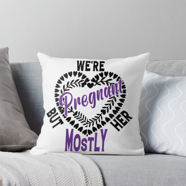 Item preview, Funny Pregnancy Quote – "We're Pregnant but Mostly Her" – Baby Reveal & Expecting Parents Gift designed and sold by karibov.