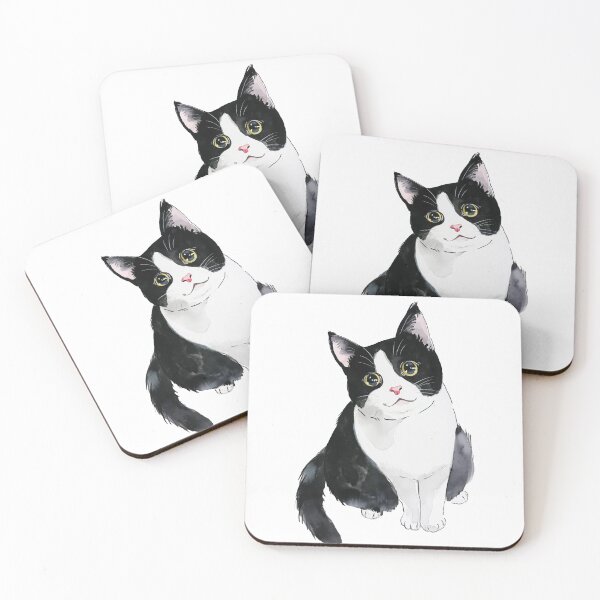 Item preview, Adorable Tuxedo Cat,Black And White Cat designed and sold by xiao xuans.