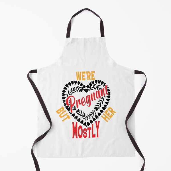 Item preview, Funny Dad to Be Slogan: "We're Pregnant but Mostly Her" Quote | Best Gift for Expectant Father, Husband & Baby Reveal designed and sold by karibov.