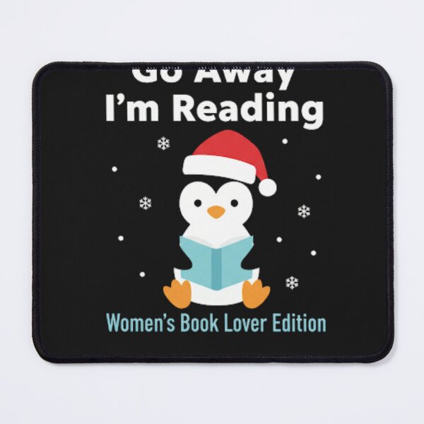 Item preview, Womens Go Away I'm Reading Santa Penguin Funny Book , cute holiday reader Gift, Christmas penguin book lover Graphic tee designed and sold by MarylaInvest.