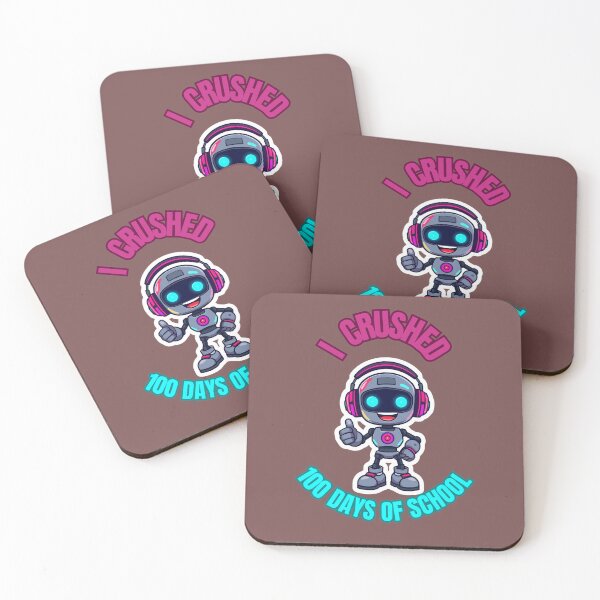 Item preview, I Crushed 100 Days of School Gamer Robot Boys designed and sold by PanaddaArtStudio.