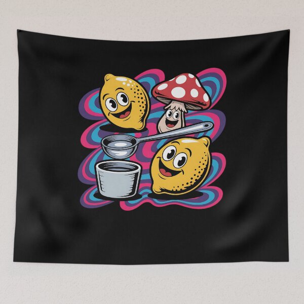 Item preview, A cute-but-trippy lemon with swirling psychedelic eyes, a tiny smirk, and sparkles. Fun, mischievous, safe-for-POD humor. designed and sold by The People’s Punchline.