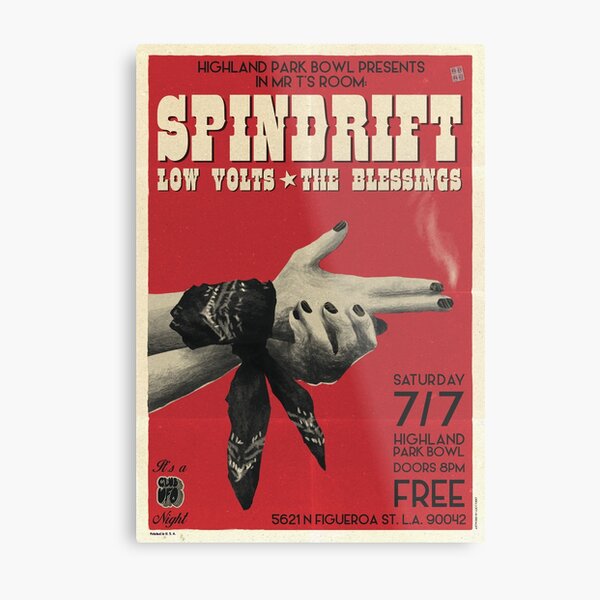 Spindrift Gig Poster - 7/7/2018, Highland Park Bow, LA Metal Print