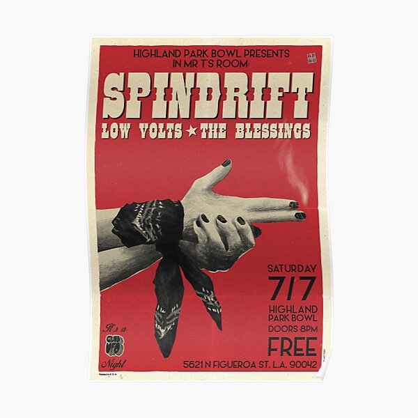 Spindrift Gig Poster - 7/7/2018, Highland Park Bow, LA Poster
