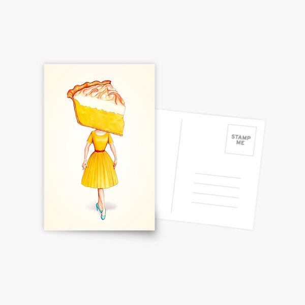 Vista previa del artículo con la obra «Cake Head Pin-Up: Merengue de Limón», diseñado y vendido por Kelly  Gilleran.