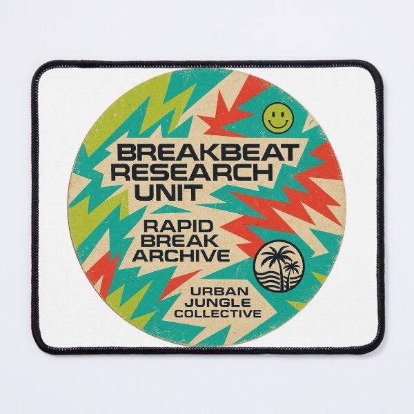 Item preview, Breakbeat Research Unit Sticker – Colorful Jungle Breaks Archive Logo designed and sold by |TRSSHOP|.
