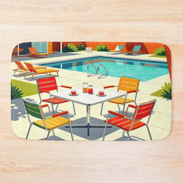 Item preview, Midcentury Poolside Scene designed and sold by Finding Fortuity.
