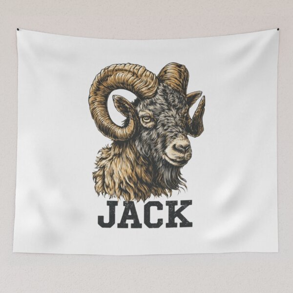 Item preview, "JACK" Aries Ram Zodiac Sign Astrology Art designed and sold by AlexLineArt.
