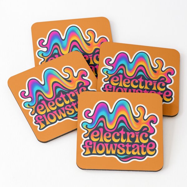Item preview, Electric Flowstate Sticker – Psychedelic Rainbow Fluid Typography designed and sold by |TRSSHOP|.