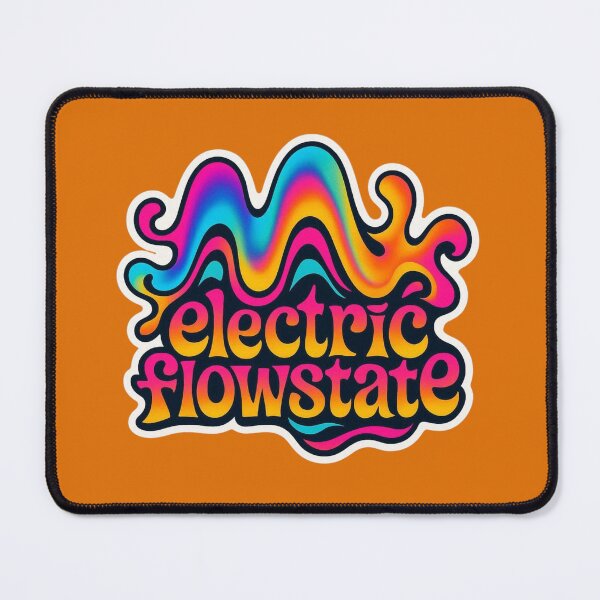 Item preview, Electric Flowstate Sticker – Psychedelic Rainbow Fluid Typography designed and sold by |TRSSHOP|.