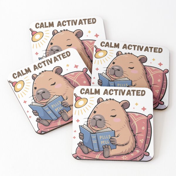 Item preview, Capybara Calm Mode with Gentle Vibes designed and sold by the wellness script.