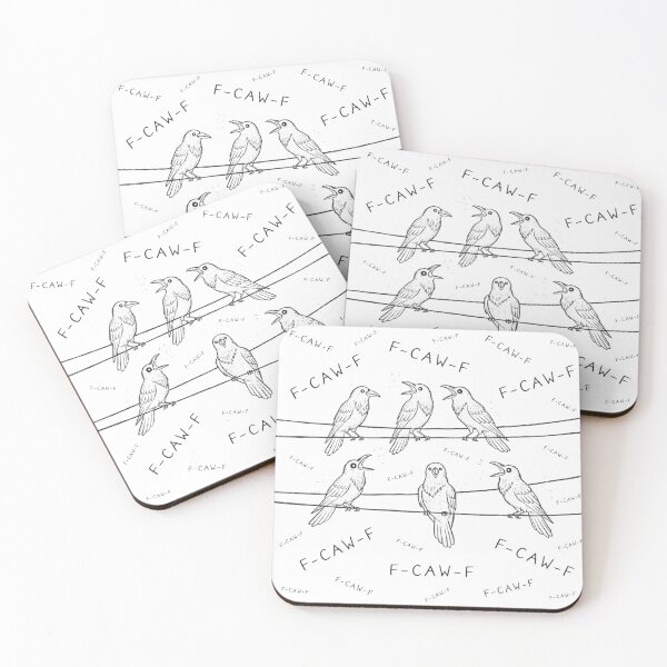 Item preview, Vintage Crows on Power Lines – Funny F-CAW-F designed and sold by ArtsMichalShop.