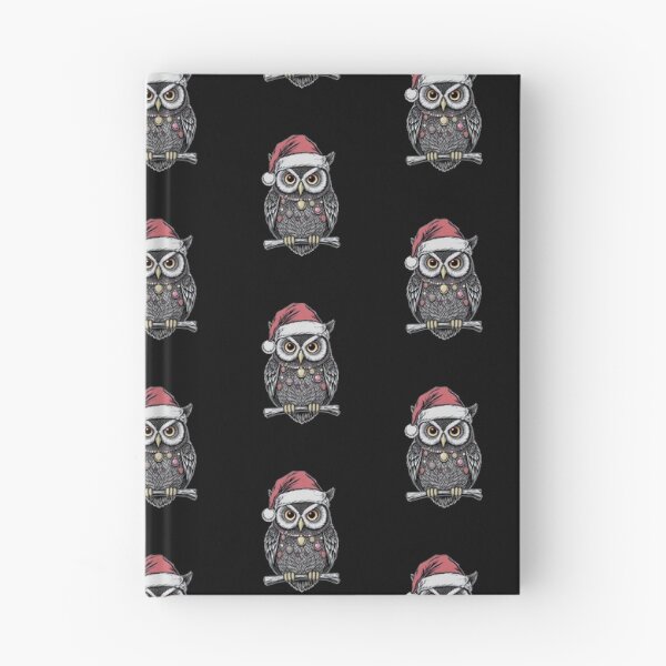 Item preview, Christmas Owl – Bold Line Art Print | Festive Round Owl with Ornaments designed and sold by ColorSplash123.