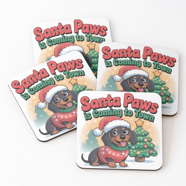 Item preview, Santa Paws Coming to Town – Cute Dog Christmas Design designed and sold by Style-Sense.