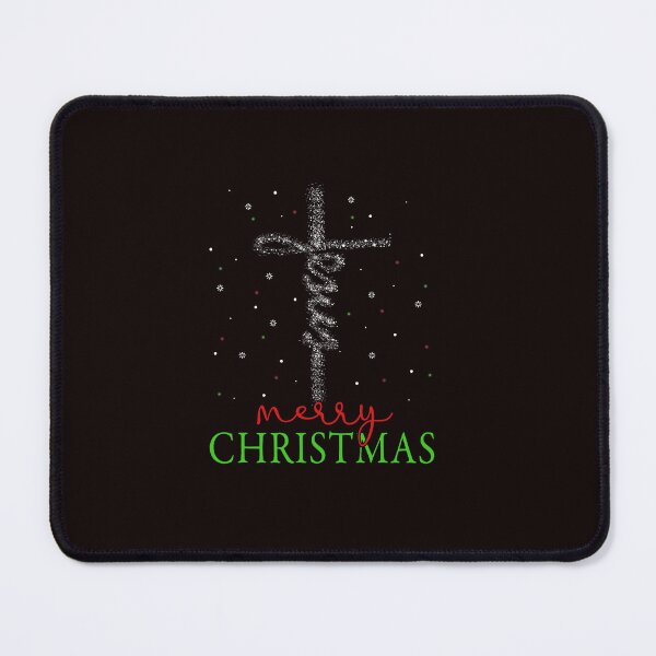 Item preview, Merry Christmas Cross Scripture Snow Scene designed and sold by ImeldaSparks.
