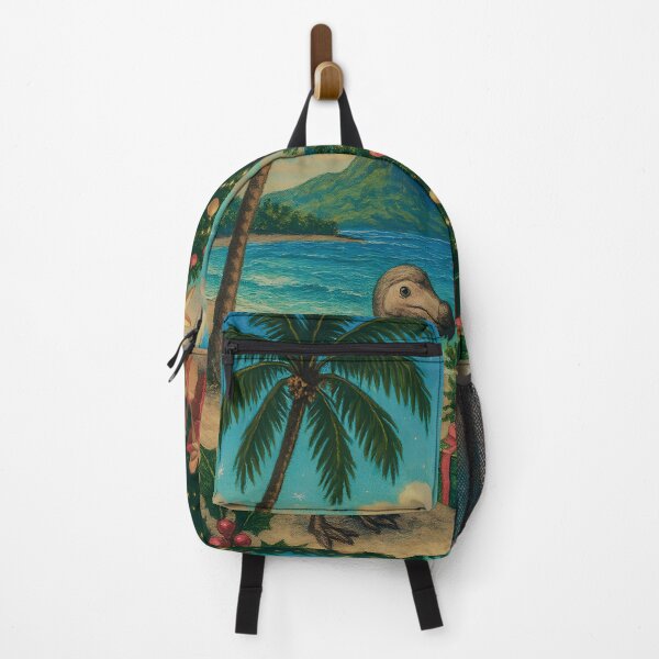 Item preview, Tropical Christmas Artwork with Dodo Bird and Tree on a Mauritius Beach – Festive Island Illustration designed and sold by darryllouis245.